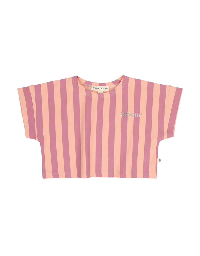 House of Jamie Relaxed Tee Violet Bellini Stripes