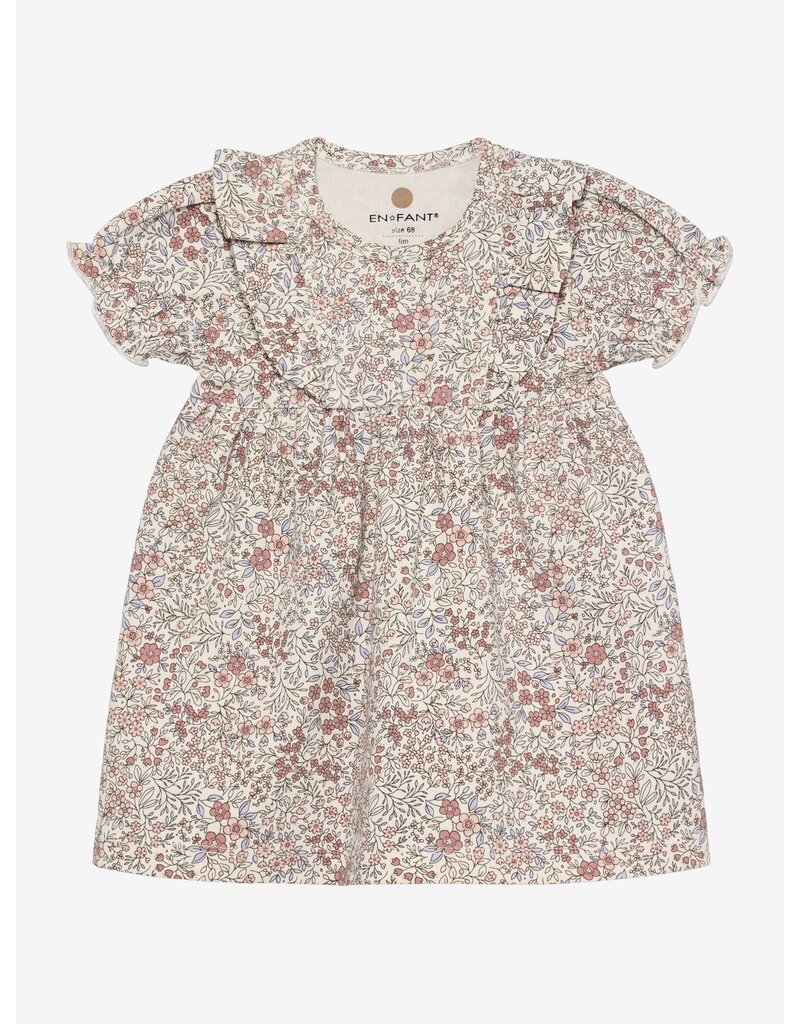 En Fant Dress SS AOP Eggnog