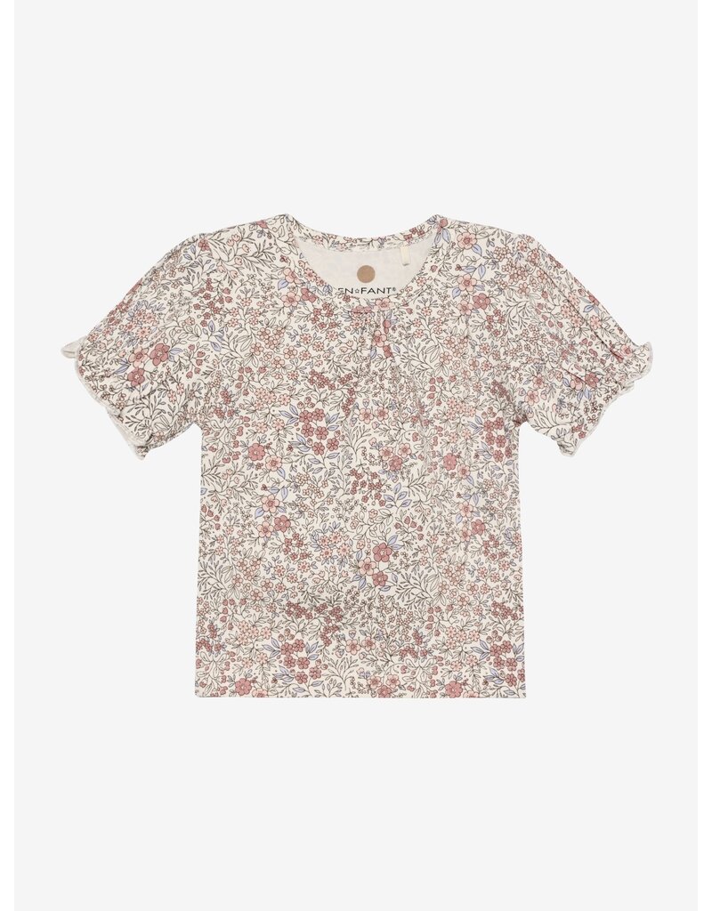 En Fant T-shirt SS AOP Eggnog