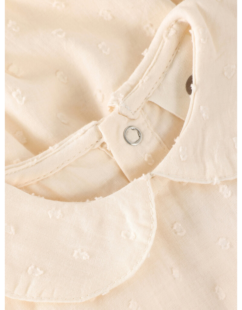 En Fant Romper LS Dobby Eggnog