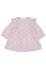 Feetje Jurk pointelle rib AOP - Flower Ranch