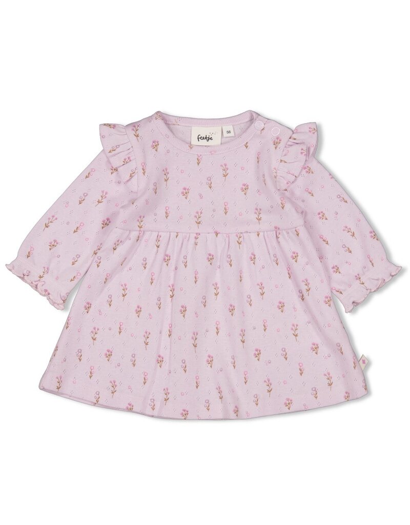 Feetje Jurk pointelle rib AOP - Flower Ranch
