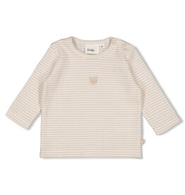 Feetje Longsleeve rib met streep - Honey Bear