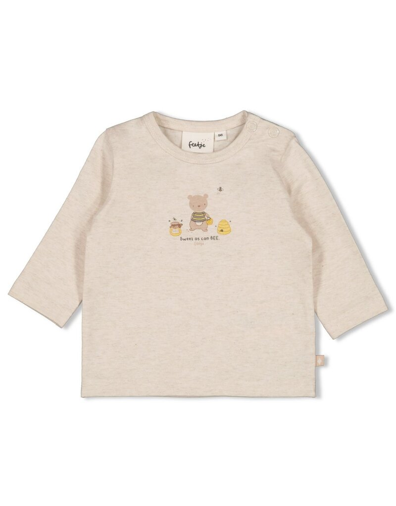 Feetje Longsleeve - Honey Bear Offwhite Melange