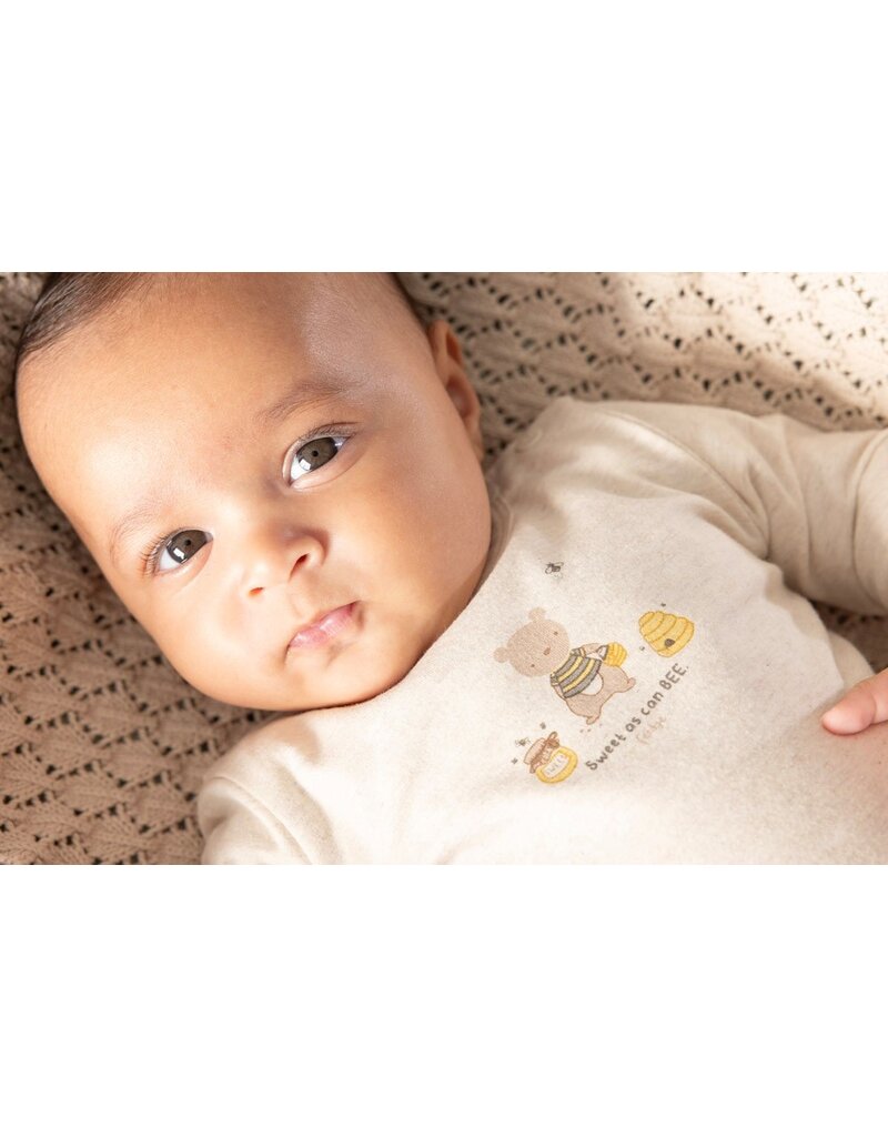 Feetje Longsleeve - Honey Bear Offwhite Melange
