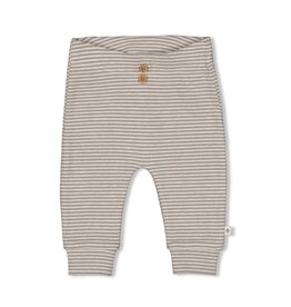 Feetje Broek rib met streep Grijs - Sea Sweeties