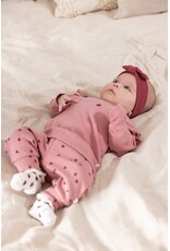 Feetje Longsleeve ajour rib - Ladybug Roze