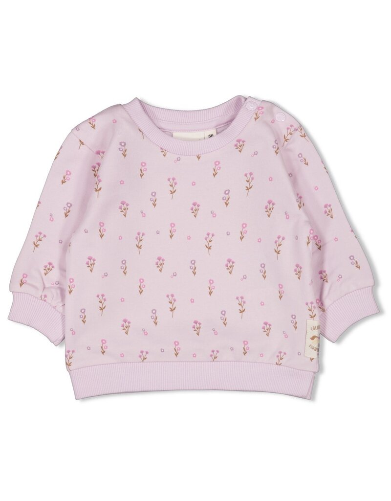 Feetje Sweater Lila AOP - Flower Ranch