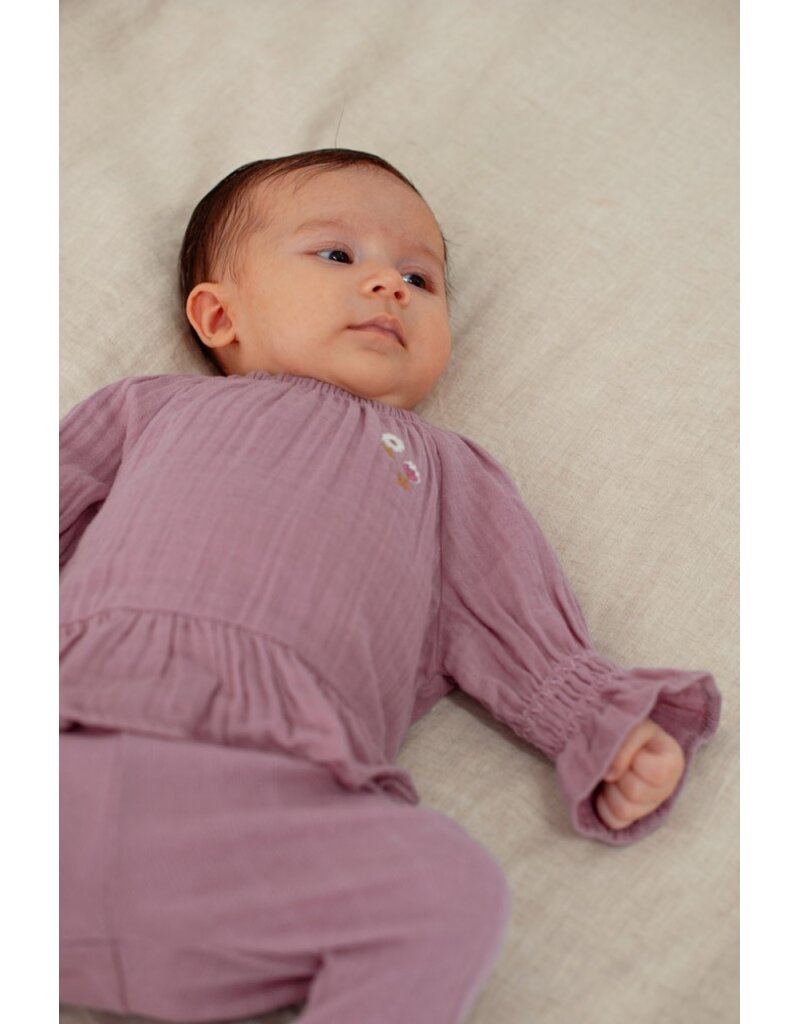 Feetje Longsleeve ruches mousseline - Flower Ranch