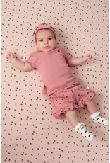Feetje T-shirt ajour rib roze - Ladybug