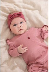 Feetje Broek ajour rib AOP Roze - Ladybug