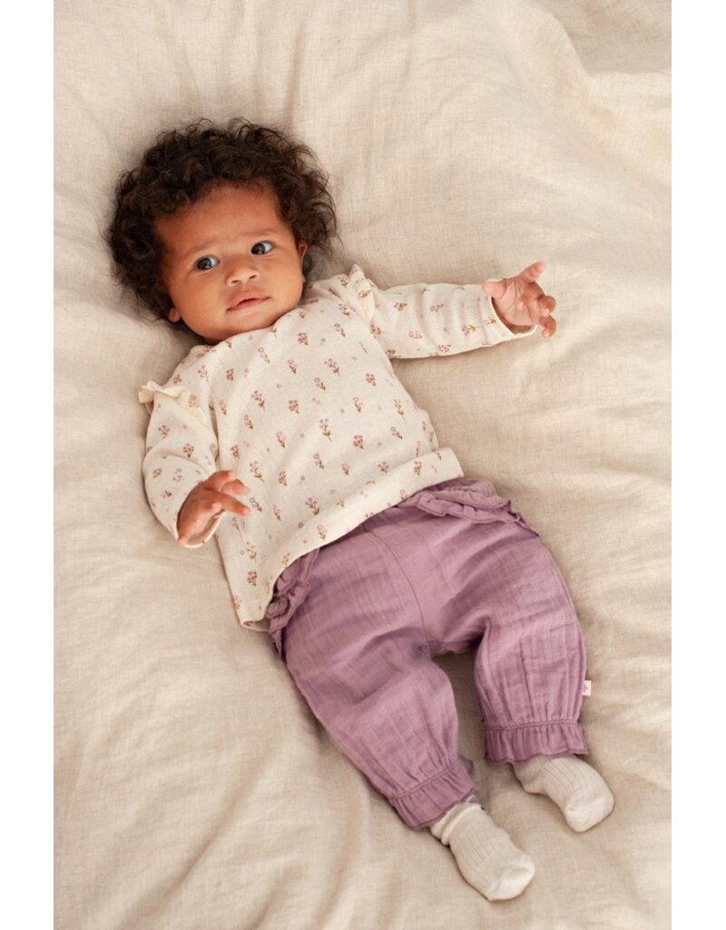 Feetje Broek mousseline Violet - Flower Ranch