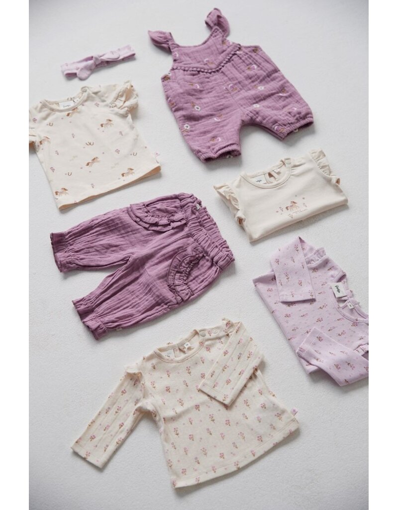 Feetje Broek mousseline Violet - Flower Ranch