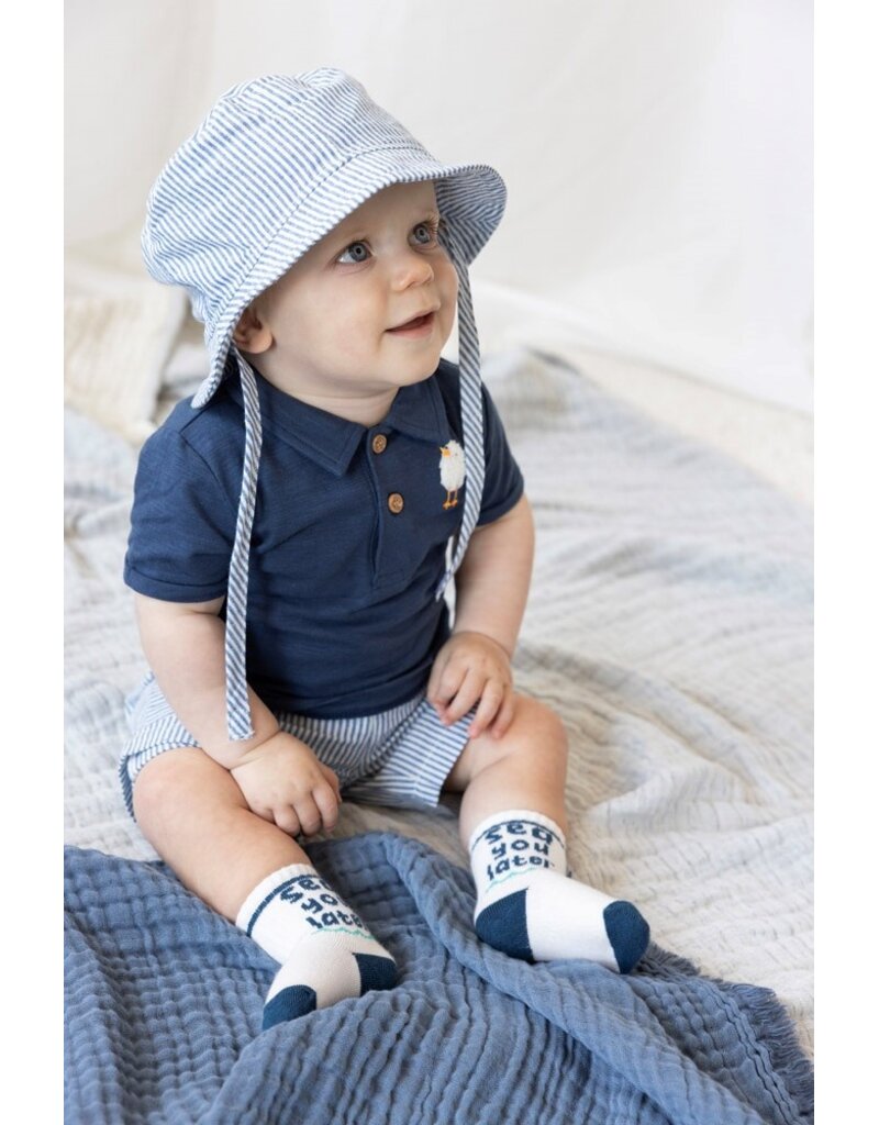 Feetje Short streep chambray - Seaside Happiness