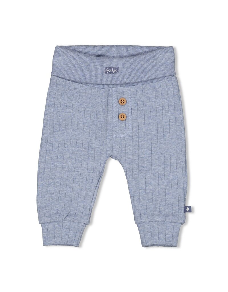 Feetje Broek rib Blauw Melange - Blue Ocean