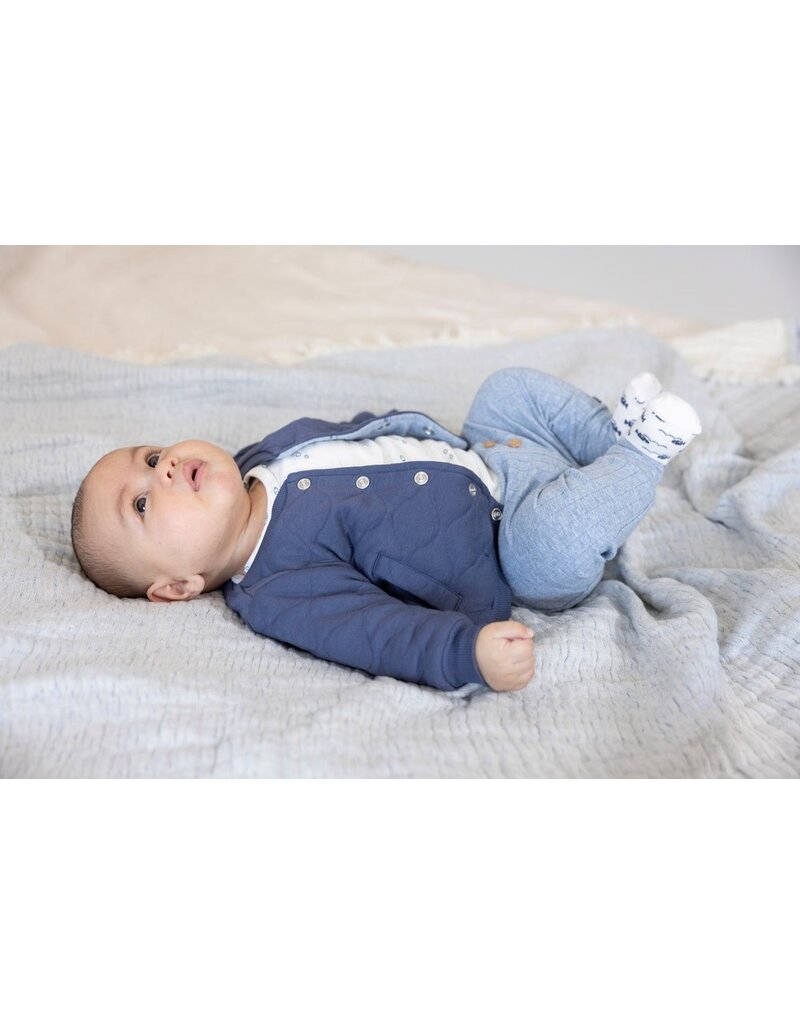 Feetje Broek rib Blauw Melange - Blue Ocean