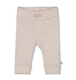 Feetje Broek rib met streep Zand - Honey Bear