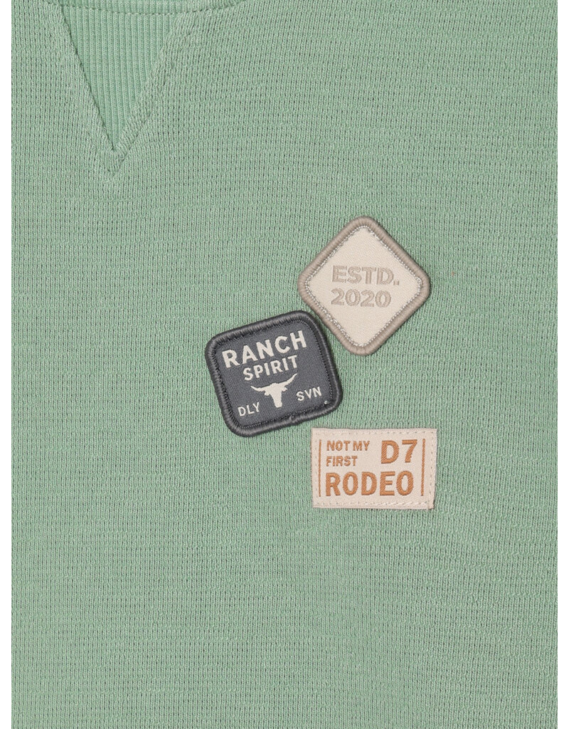 Daily Seven T-shirt Basic Badge Green Milieu