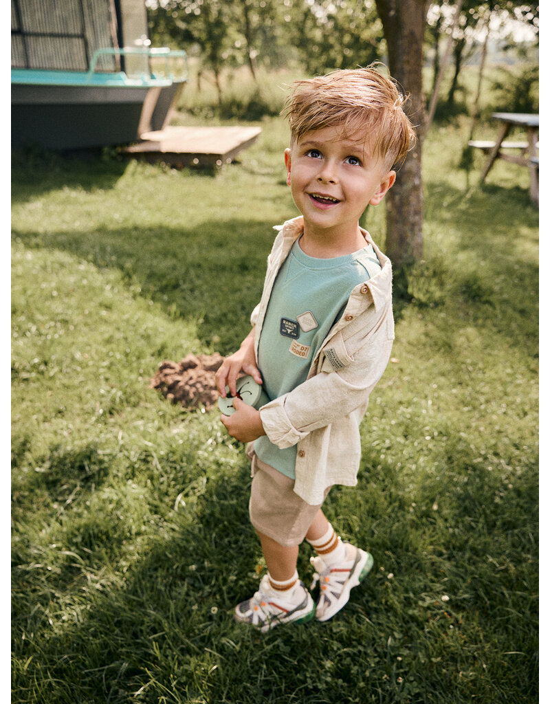 Daily Seven T-shirt Basic Badge Green Milieu