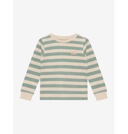 Daily Seven T-shirt Longsleeve Stripe Green Milieu