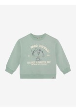 Daily Seven Oversized Sweater Print Green Milieu