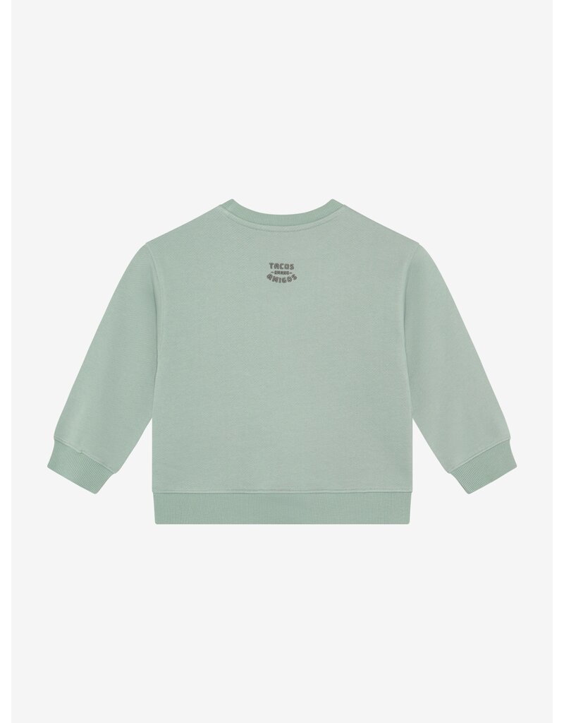 Daily Seven Oversized Sweater Print Green Milieu