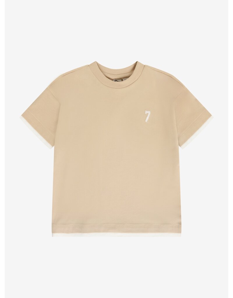 Daily Seven Oversized T-shirt Artwork Latte Sand