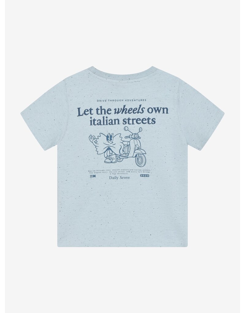 Daily Seven T-shirt Nappy Backprint Celestial Blue