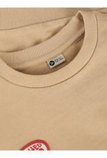 Daily Seven Oversized Sweater Badges Latte Sand