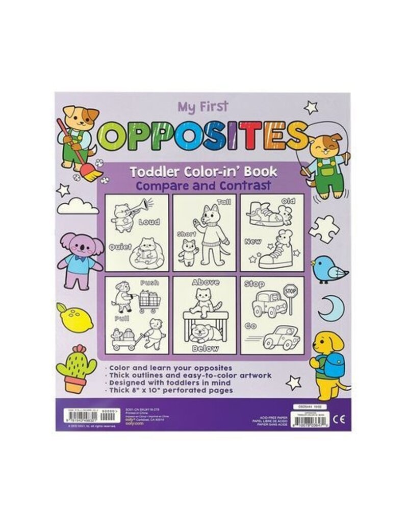 ooly Toddler Coloring Book - My FirstOpposite