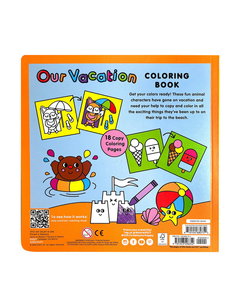 ooly Our Vacation Copy Coloring Book