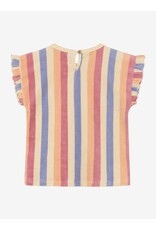 Daily Seven T-shirt Terry Striped Heather Rose