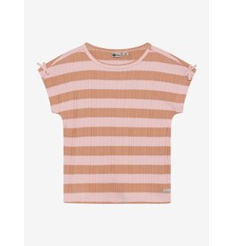 Daily Seven T-shirt Fancy Stripe Silver Pink