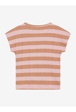 Daily Seven T-shirt Fancy Stripe Silver Pink