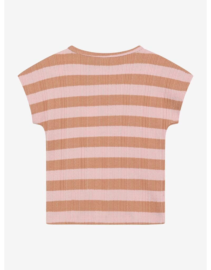 Daily Seven T-shirt Fancy Stripe Silver Pink