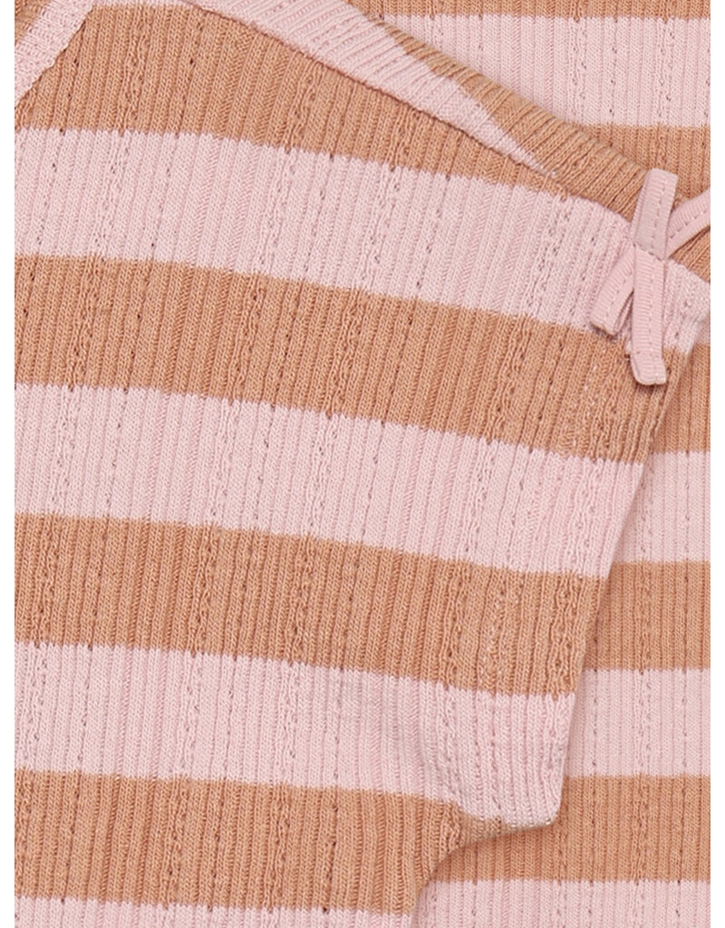 Daily Seven T-shirt Fancy Stripe Silver Pink