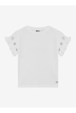 Daily Seven T-shirt Embroidery Sleeve Egret