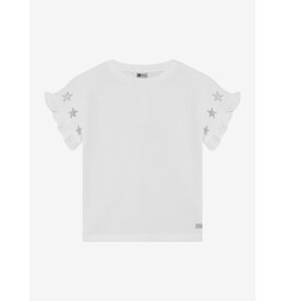 Daily Seven T-shirt Embroidery Sleeve Egret