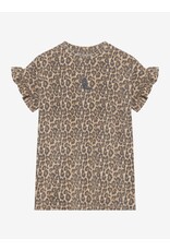 Daily Seven T-shirt Dress Allover Print Sandshell