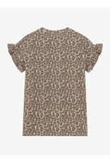 Daily Seven T-shirt Dress Allover Print Sandshell