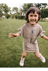 Daily Seven T-shirt Dress Allover Print Sandshell