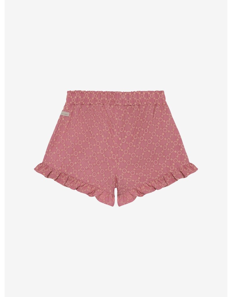 Daily Seven Ruffle Shorts Broderie Heather Rose