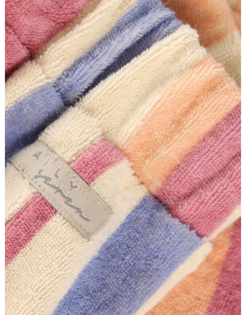 Daily Seven Terry Shorts Striped Heather Rose