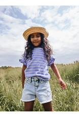 Daily Seven Denim Shorts Heart Blue Denim