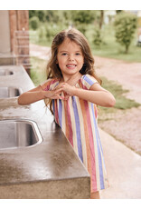 Daily Seven Dress Striped heather Rose