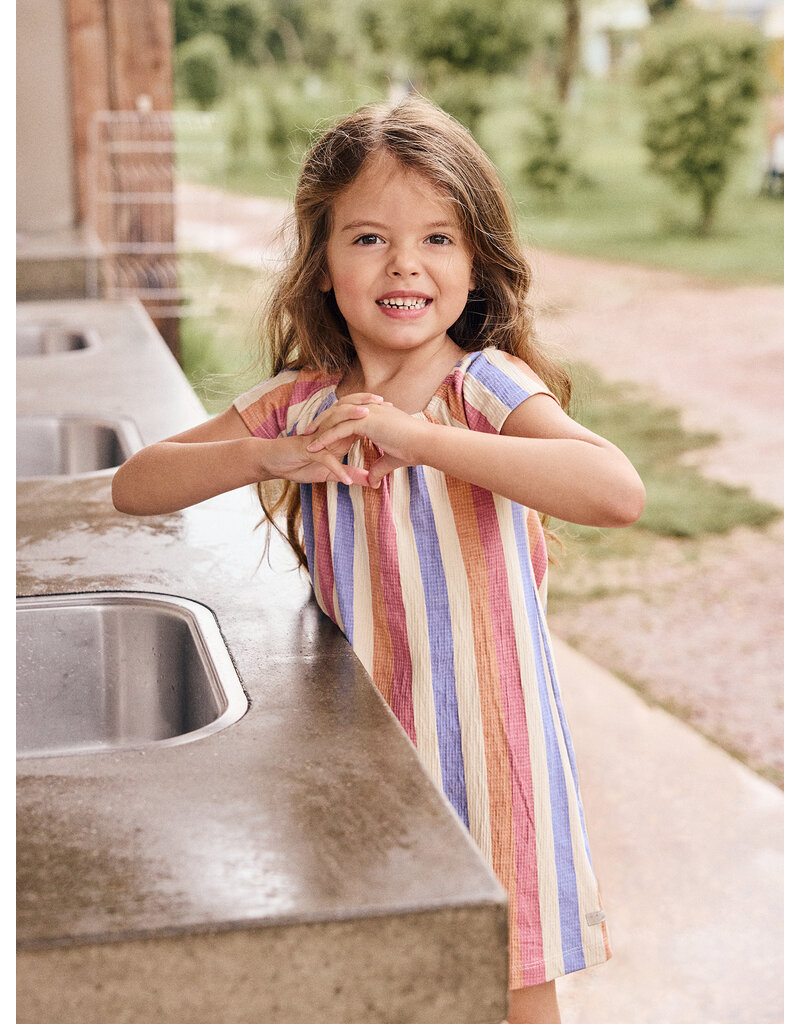 Daily Seven Dress Striped heather Rose