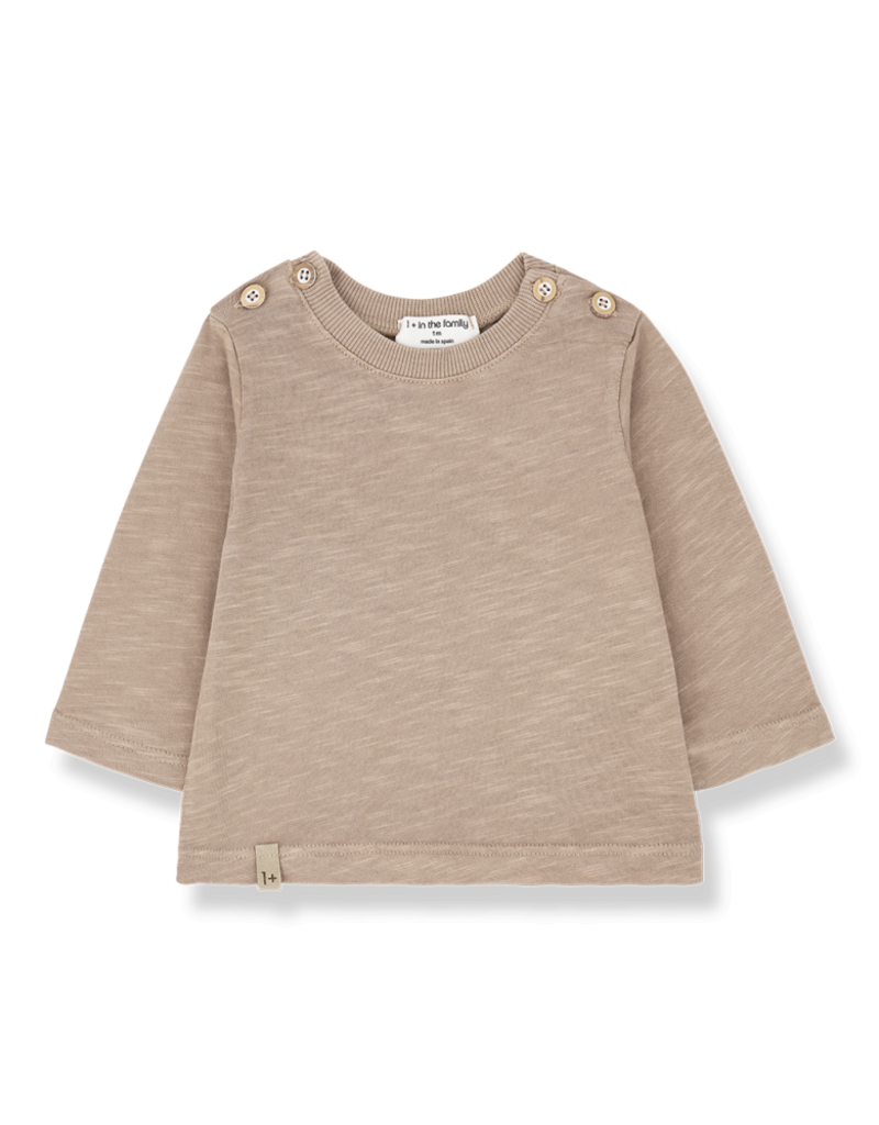 1+ in the family Andros l.sleeve t-shirt taupe