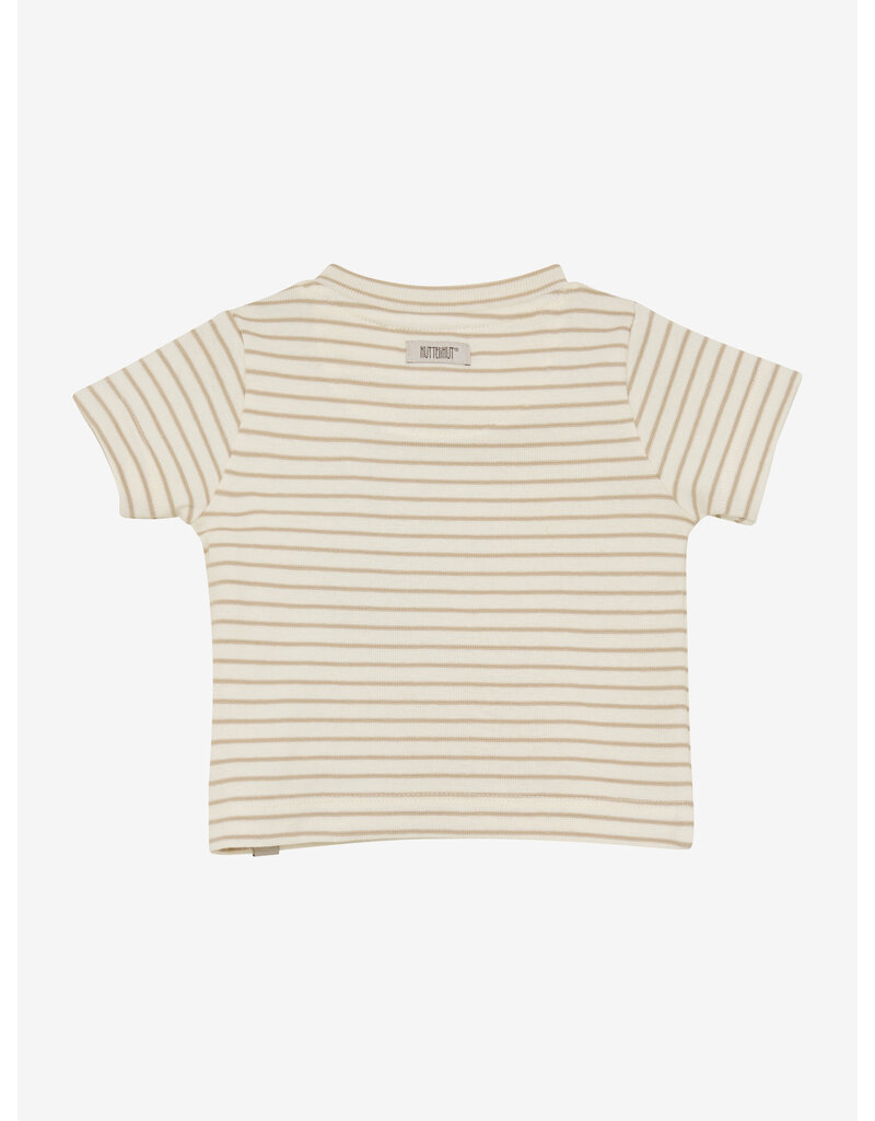 Huttelihut T-shirt SS YD Stripe White Pepper
