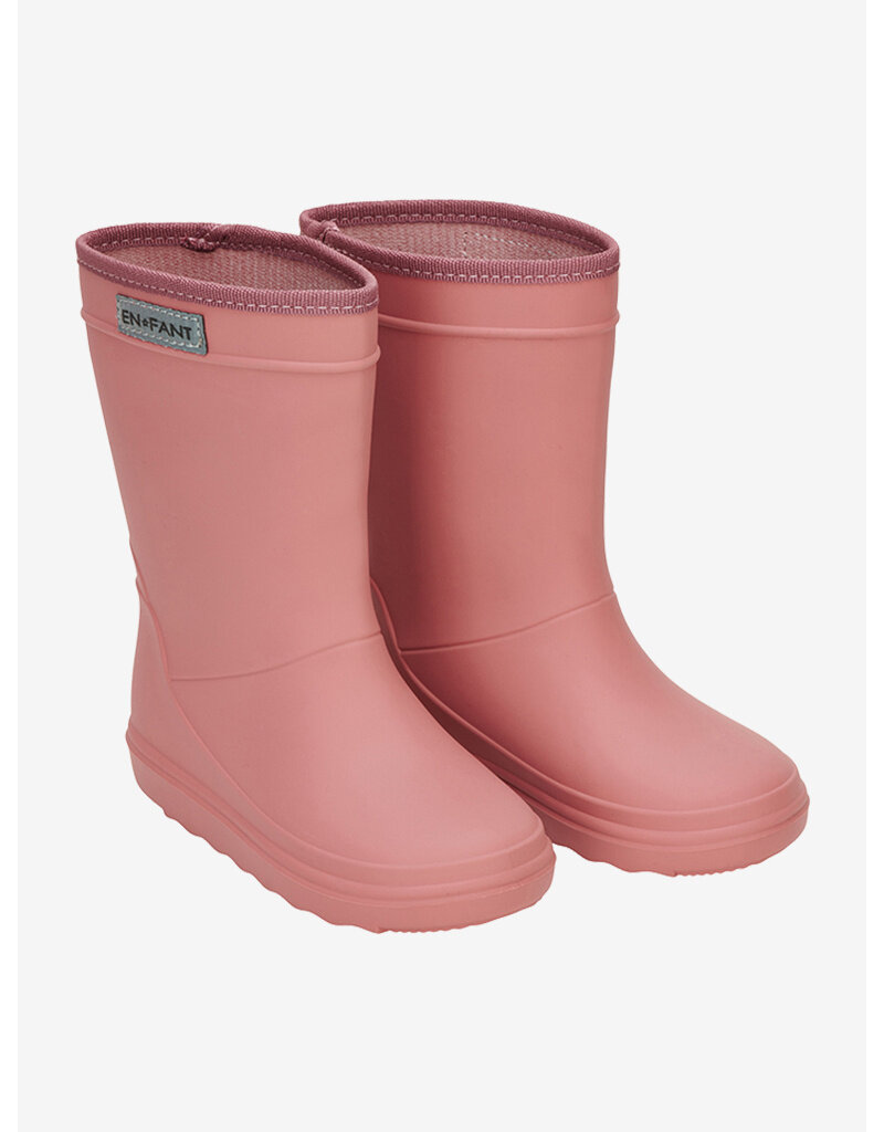 En Fant Rain Boots Solid Old Rose