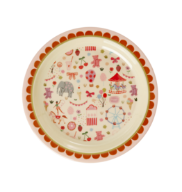 Rice Melamine Kinderbord - Roze - Fun Fair Print